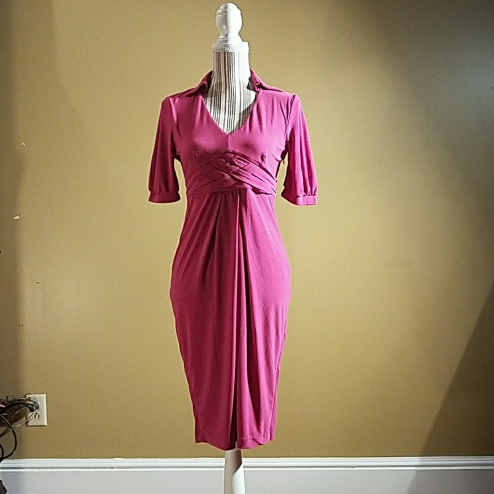 Chadwicks Weave Front Rose Dress